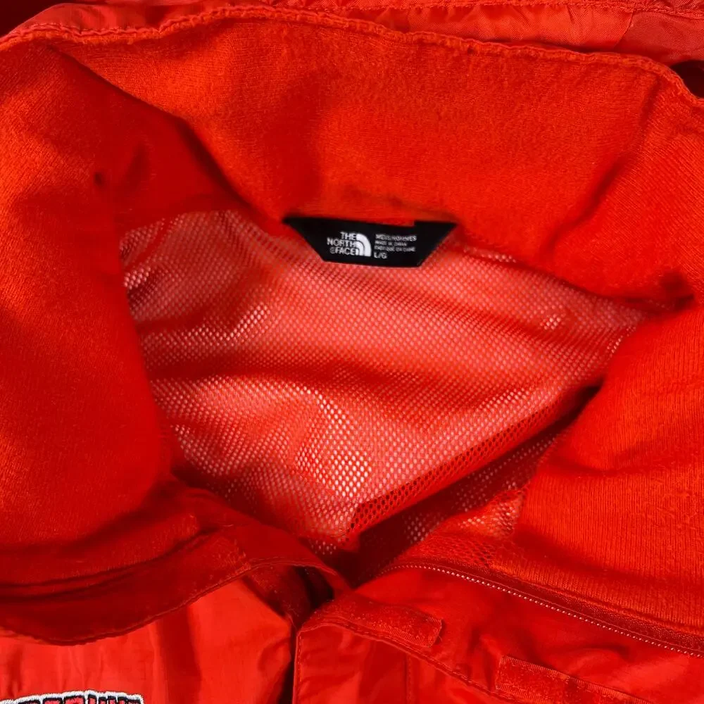 North Face DryVent Rain Jacket Mens L Red Packable Hood Waterproof Discount Tire